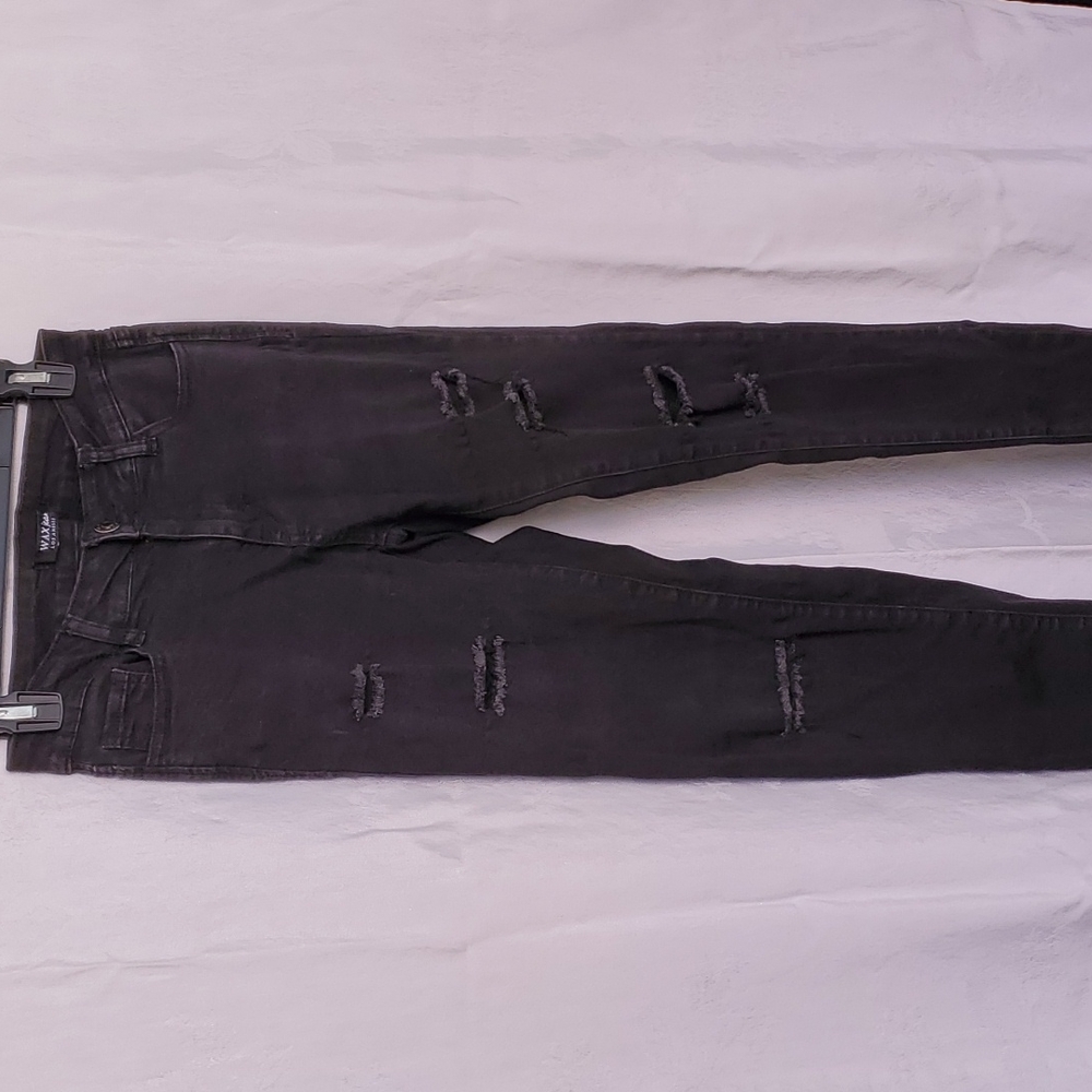 WAX Jean WOMENS Slashed Destroyed Skinny Jeans - Picture 2 of 11